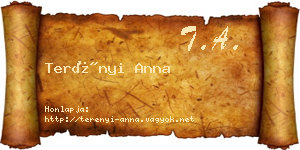 Terényi Anna névjegykártya