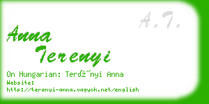 anna terenyi business card